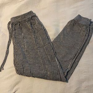 Striped pajama pant with pockets